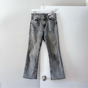 Rag & Bone Nina High Rise Ankle Flare Broderick Gray Wash Sz 29